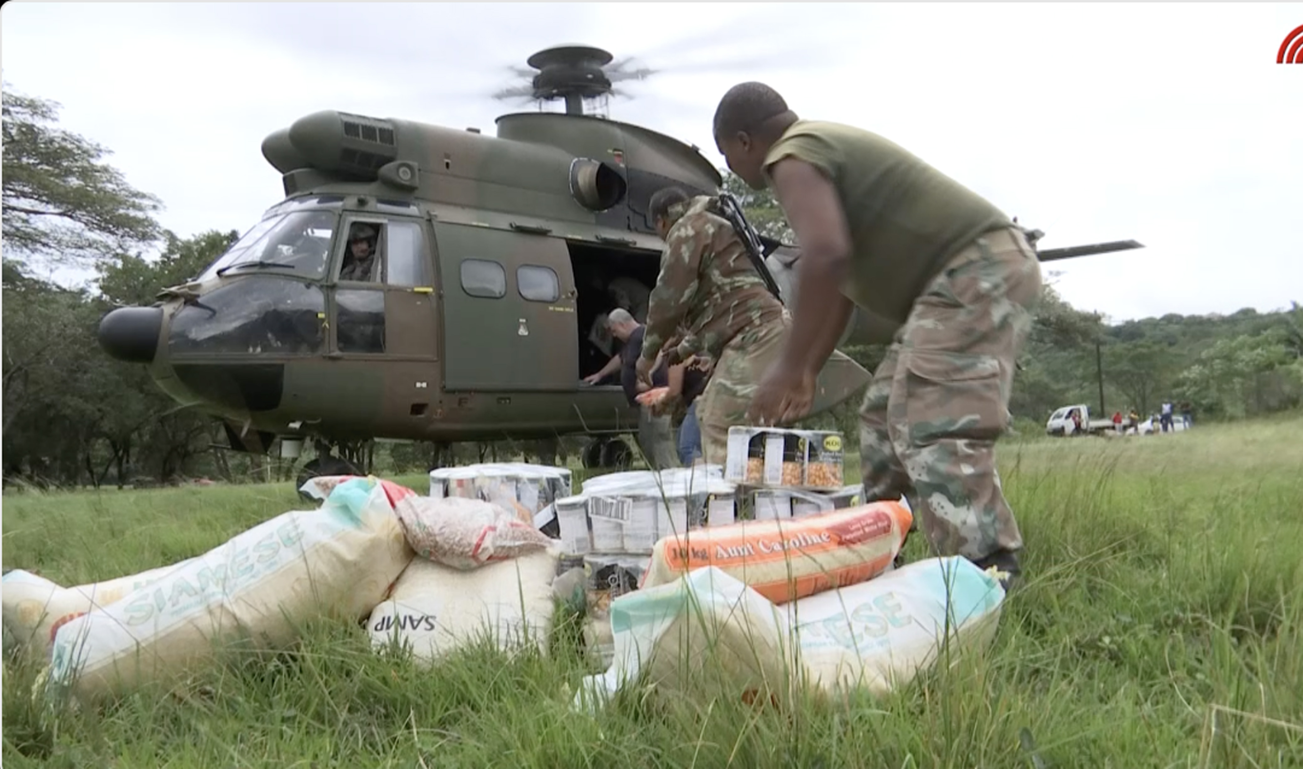 Air Support Food Distribution and Diver Search & Rescue