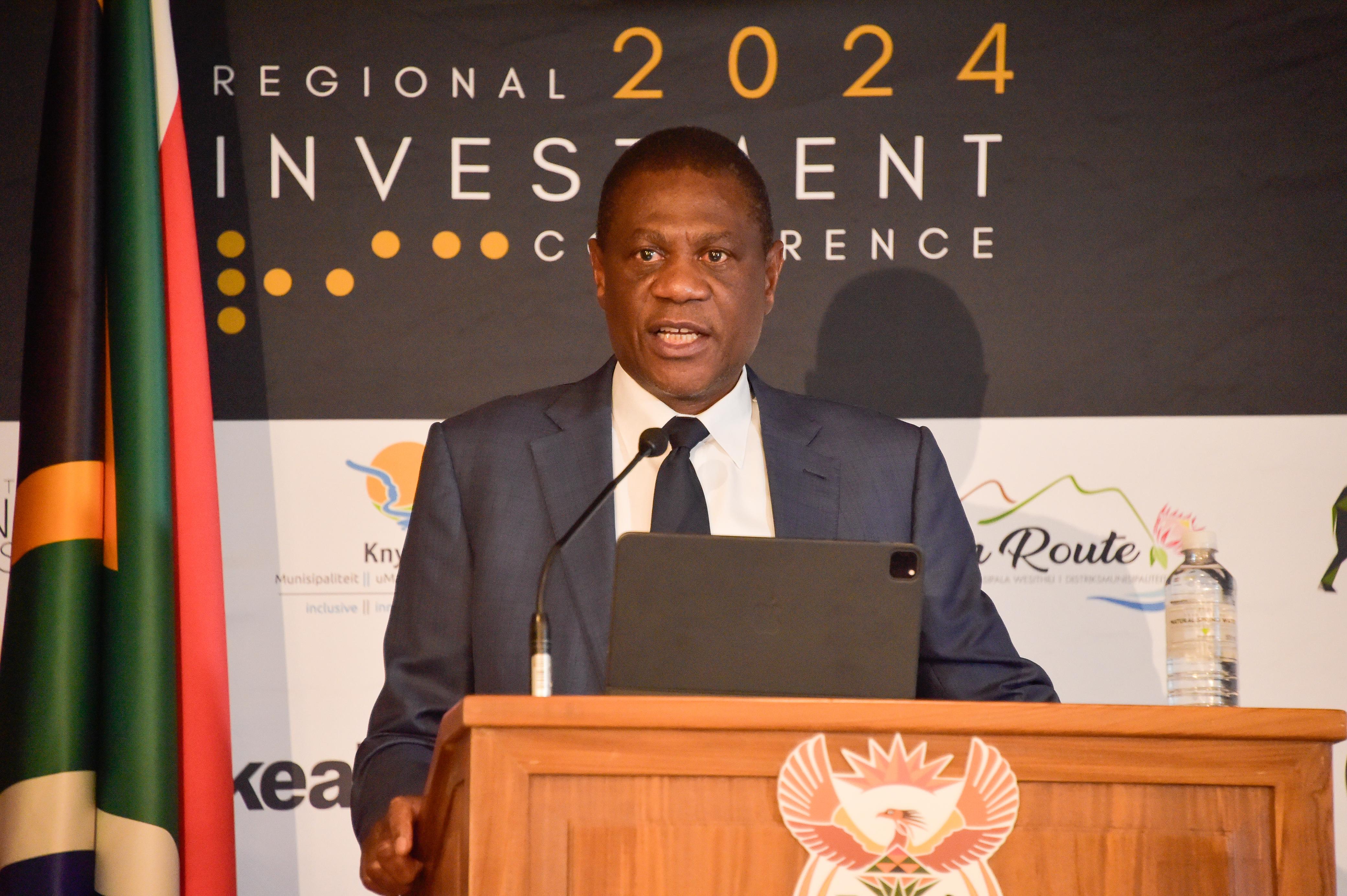 Deputy President Paul Mashatile addresses the Knysna Regional 2024 Investment Conference