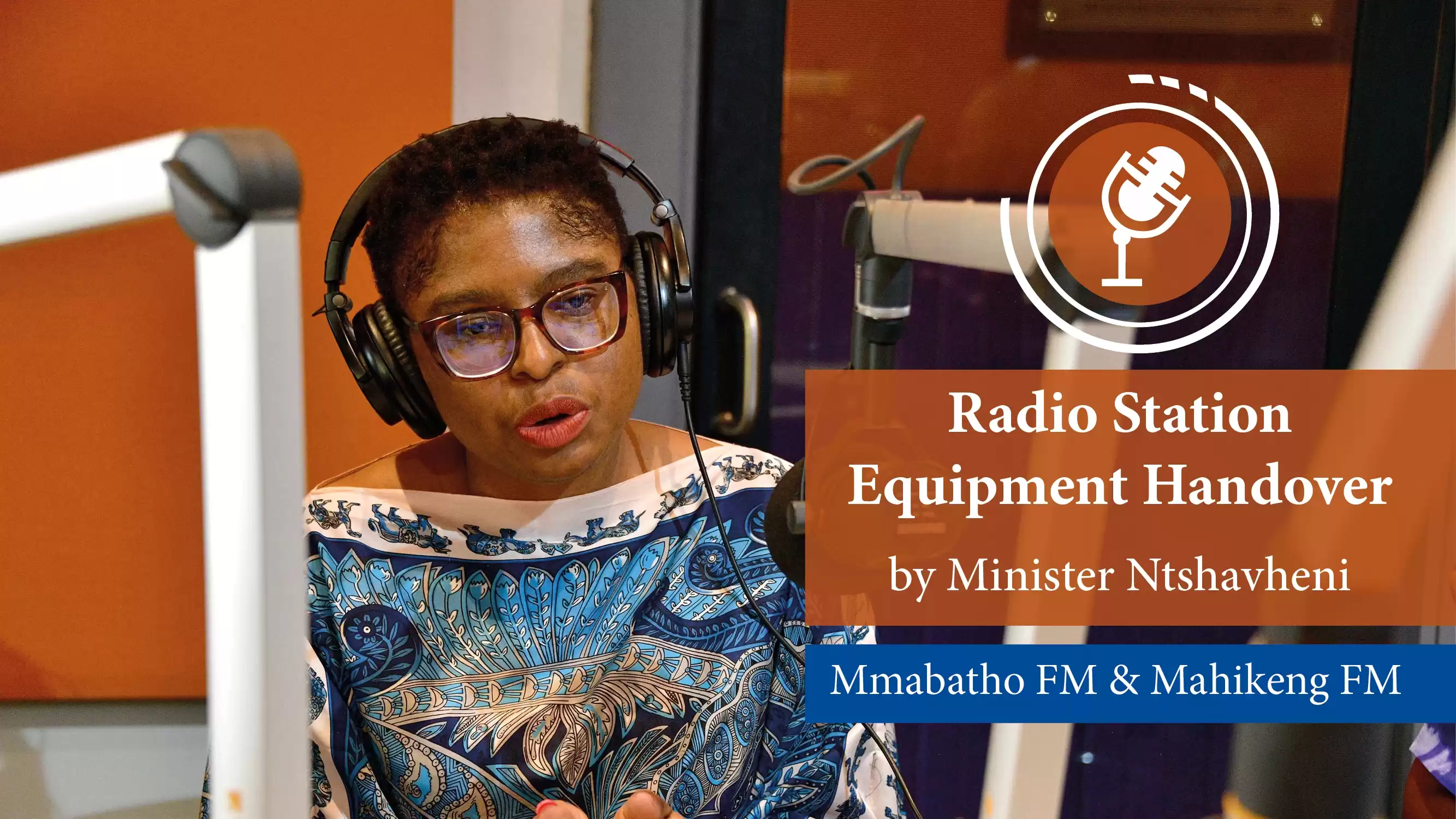 Minister Khumbudzo Ntshavheni unveiling state of the art broadcast studios in Mahikeng- North West