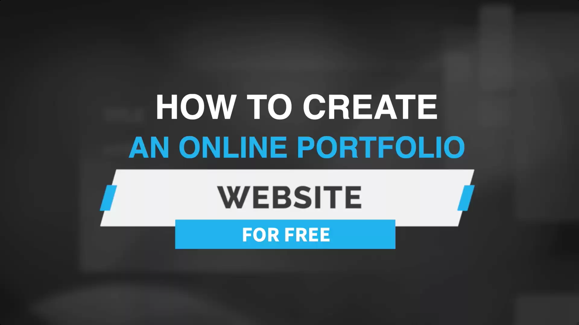 How to create an online portfolio website for FREE